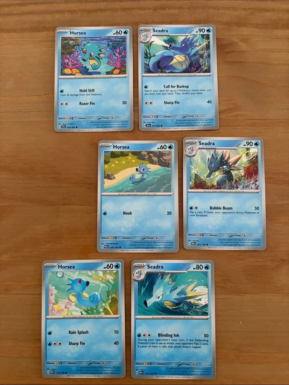 Horsea & Seadra Evolution Lot | Pokémon 151, Shrouded Fable, Paradox Rift |5/$25